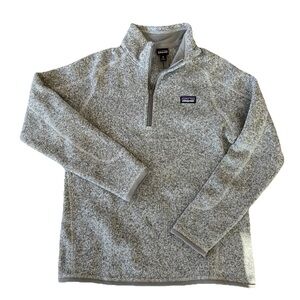 Patagonia gray quarter zip better sweater pullover jacket kids xl
